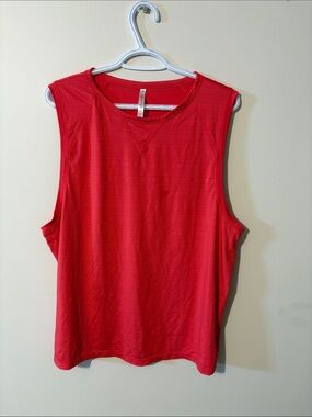 Fabletics Red Sleeveless Performance Tank